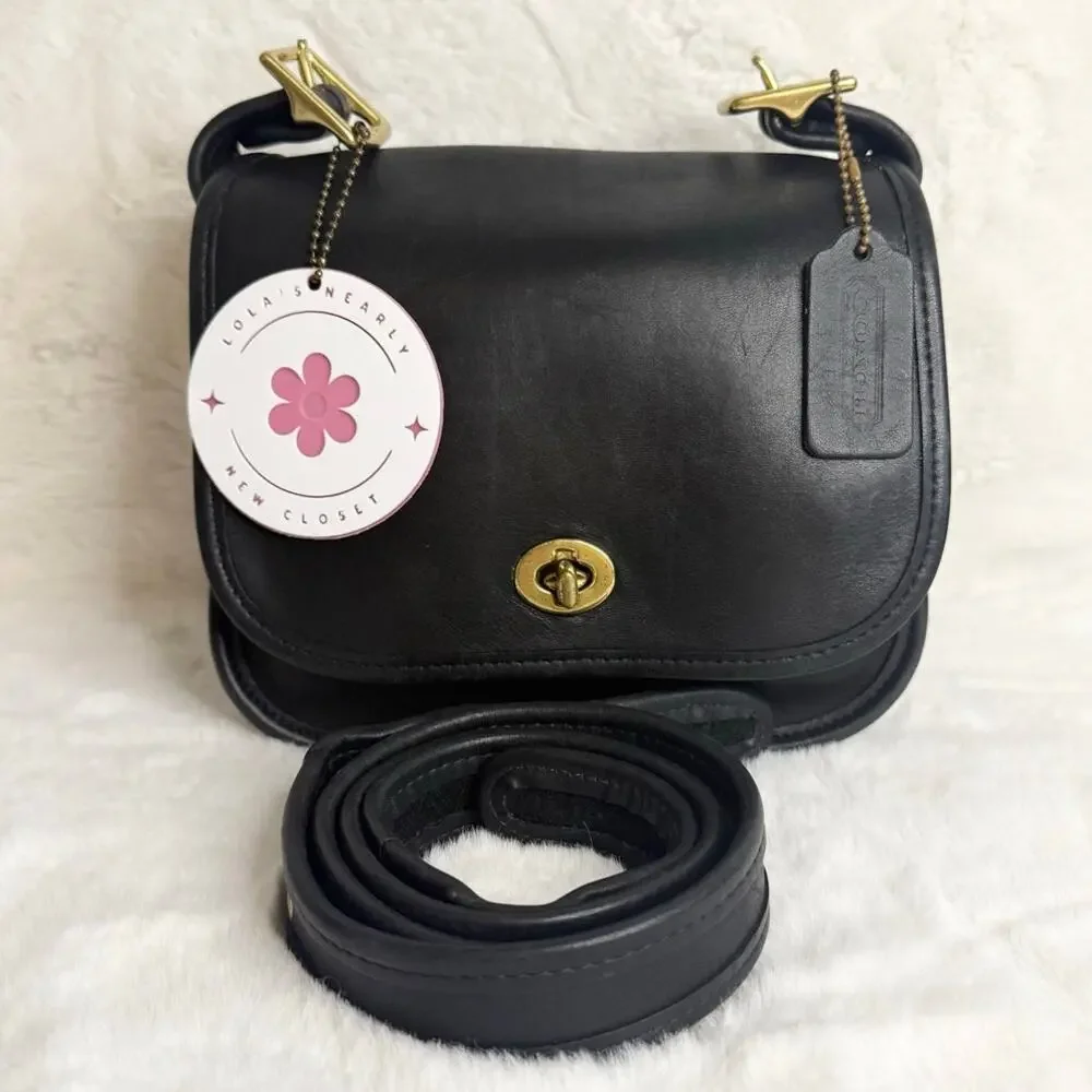 Vintage Coach Legacy 9965 Black Small Flap Bag